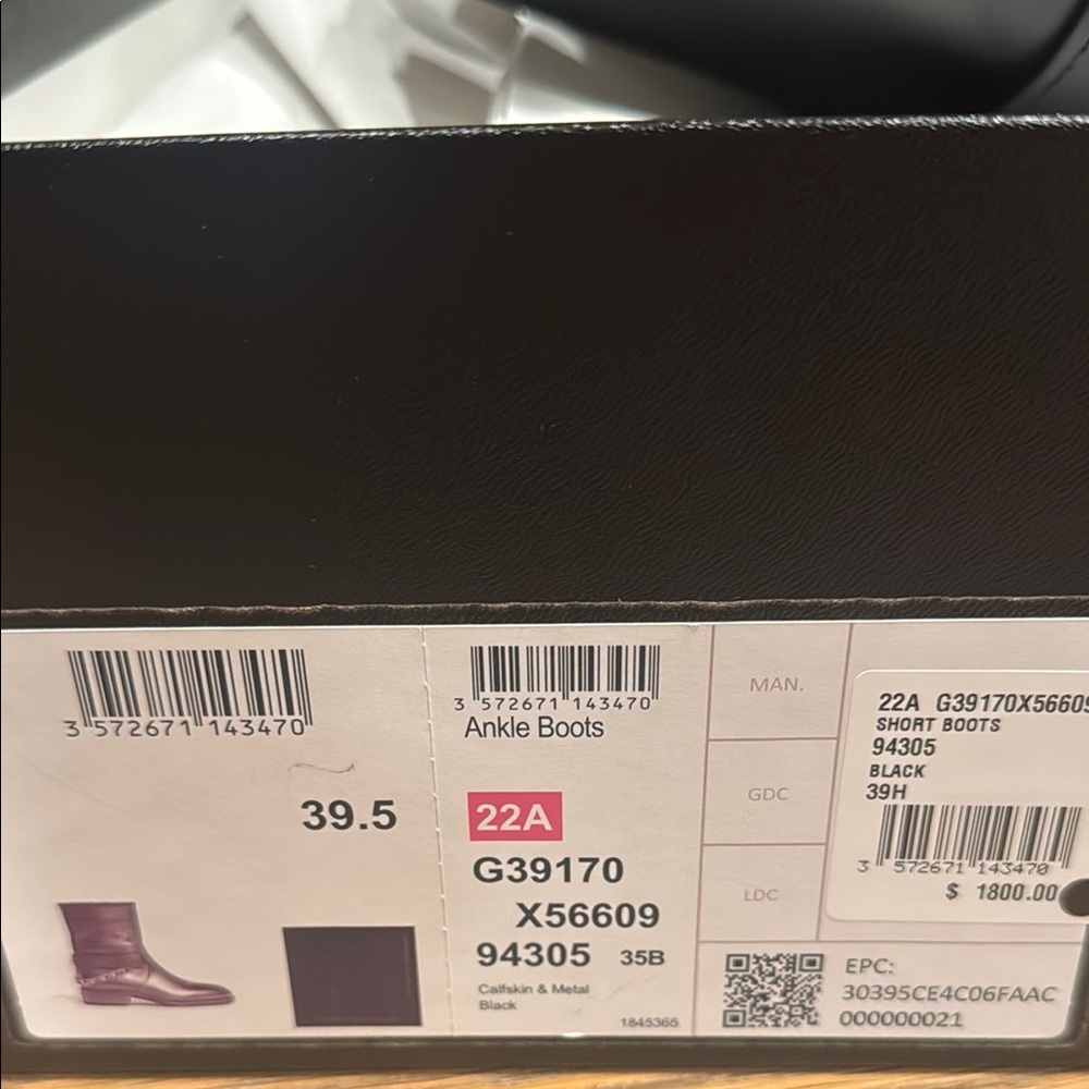 Chanel Black Leather Booties with Gold Chain - Picture 5 of 5